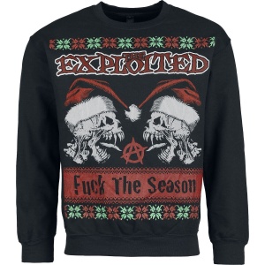 The Exploited Holiday Sweater - Fuck The Season Mikina černá