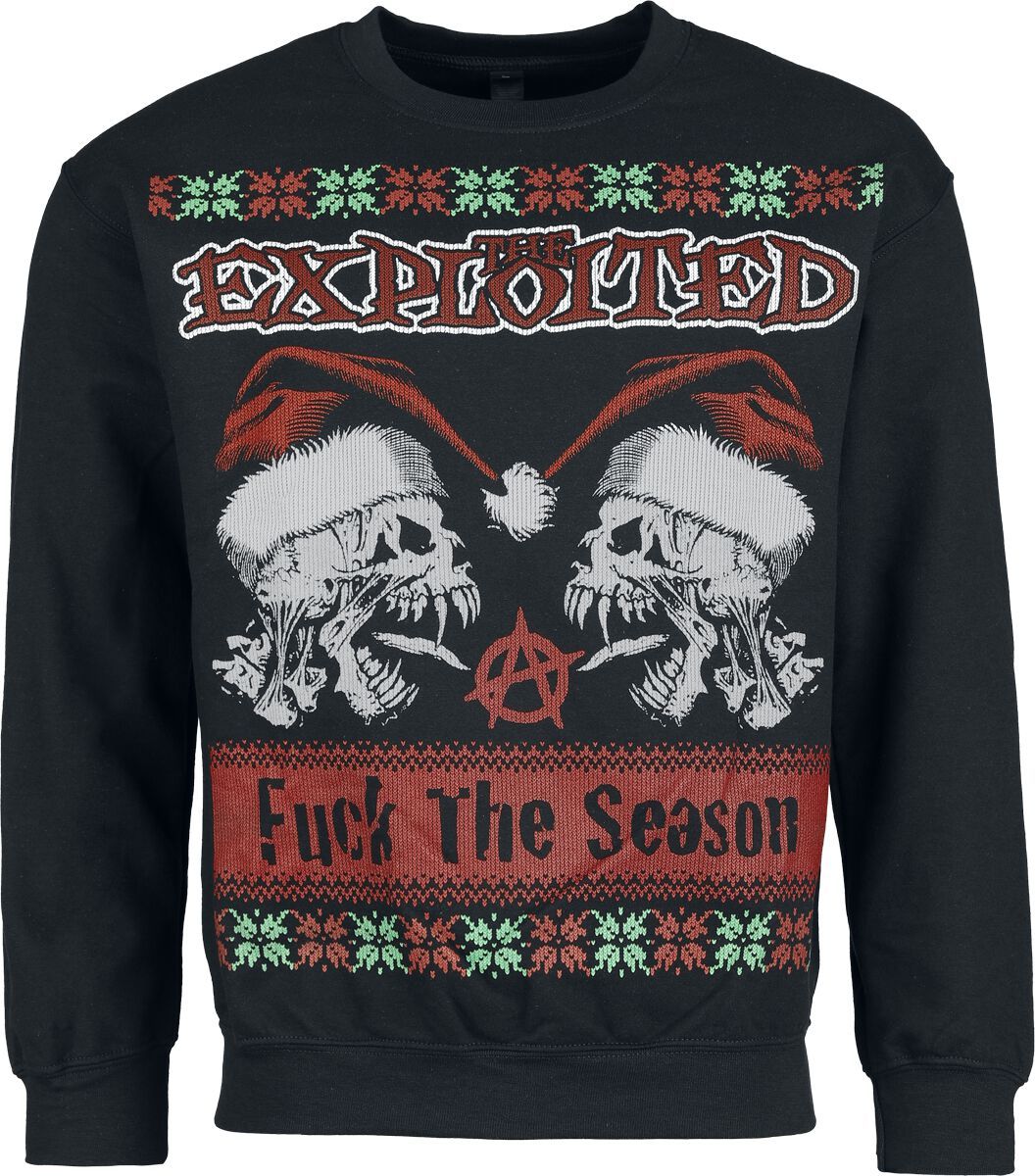 The Exploited Holiday Sweater - Fuck The Season Mikina černá - RockTime.cz