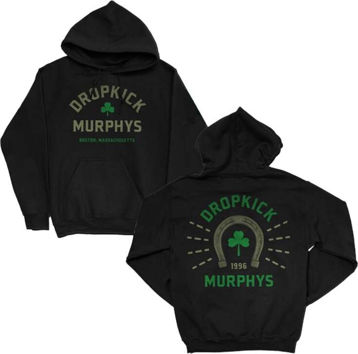 Dropkick Murphys Lucky Horseshoe Mikina s kapucí černá - RockTime.cz Dropkick Murphys Lucky Horseshoe Mikina s kapucí černá - RockTime.cz