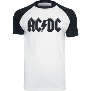 AC/DC Black Logo Tričko bílá/cerná - RockTime.cz