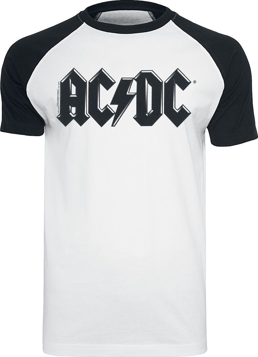 AC/DC Black Logo Tričko bílá/cerná - RockTime.cz
