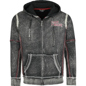 Iron Maiden EMP Signature Collection Mikina s kapucí na zip tmavě šedá - RockTime.cz