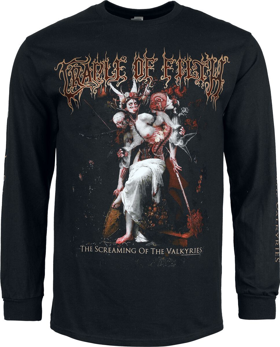 Cradle Of Filth The Screaming Of The Valkyries Tričko s dlouhým rukávem černá - RockTime.cz