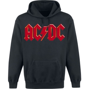 AC/DC Red Logo Mikina s kapucí černá - RockTime.cz