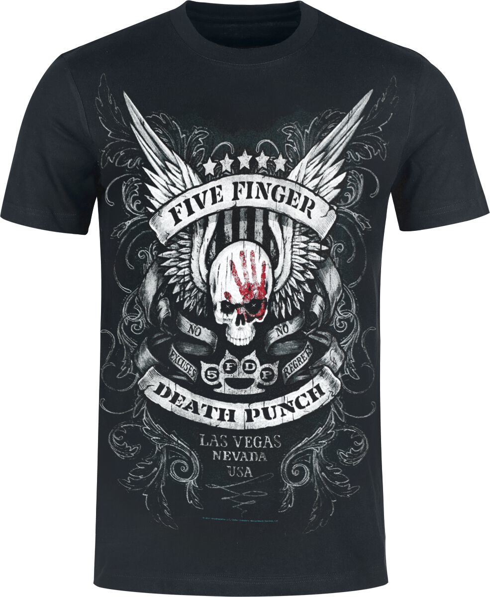 Five Finger Death Punch No Regrets - Heavyweight Tričko černá - RockTime.cz