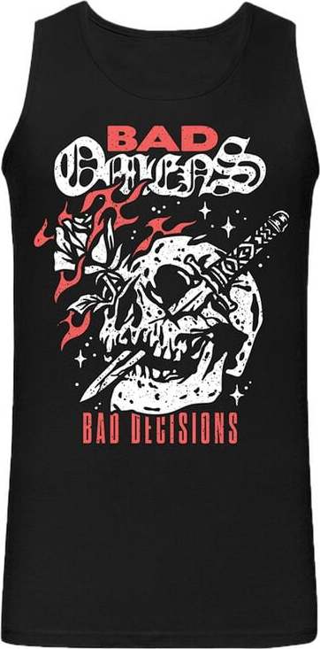 Bad Omens Bad Decision Skull With Knife Tank top černá - RockTime.cz