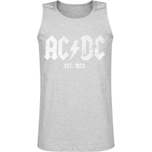 AC/DC Est. 1973 Tank top smíšená svetle šedá - RockTime.cz