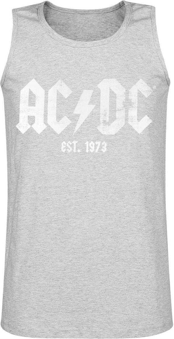AC/DC Est. 1973 Tank top smíšená svetle šedá - RockTime.cz AC/DC Est. 1973 Tank top smíšená svetle šedá - RockTime.cz