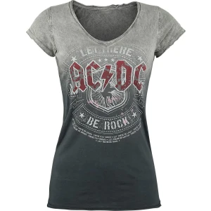 AC/DC Let there be Rock Dámské tričko šedá/tmave šedá - RockTime.cz