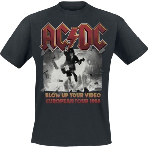 AC/DC European Tour 1988 Tričko černá
