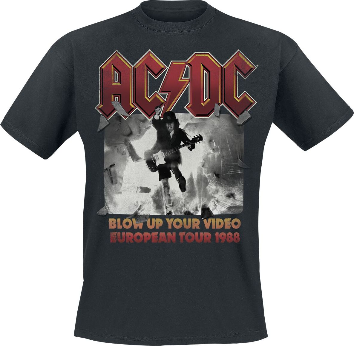 AC/DC European Tour 1988 Tričko černá - RockTime.cz AC/DC European Tour 1988 Tričko černá - RockTime.cz