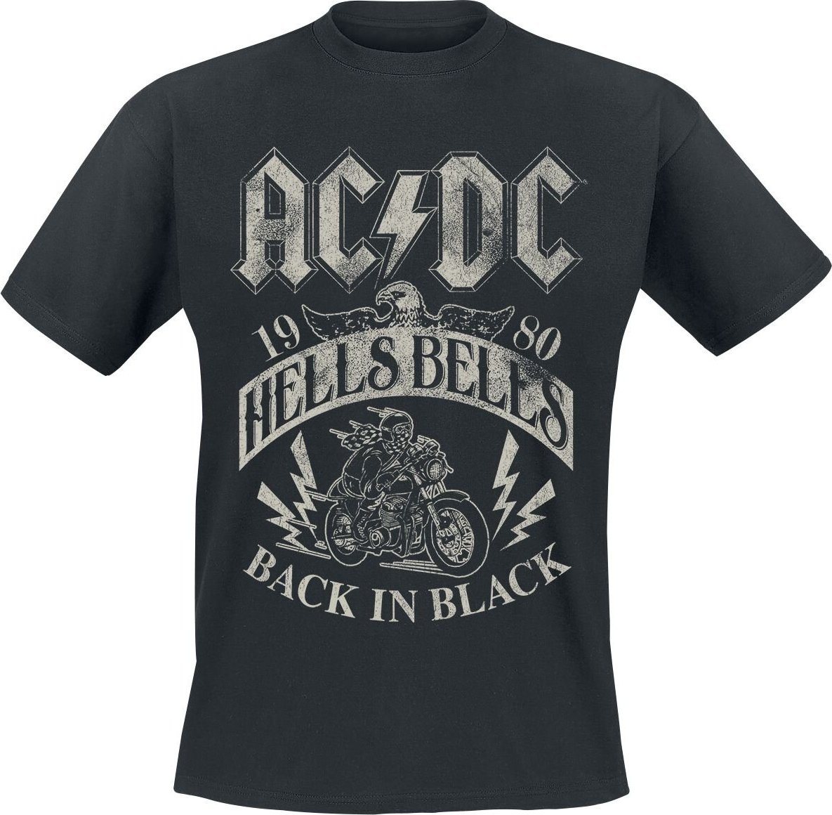 AC/DC Hells Bells 1980 Tričko černá - RockTime.cz
