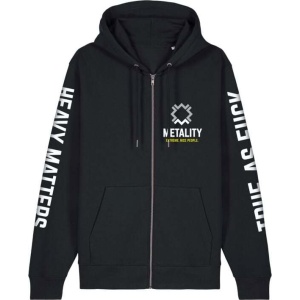 Metality Herren Zipper Mikina s kapucí na zip černá - RockTime.cz