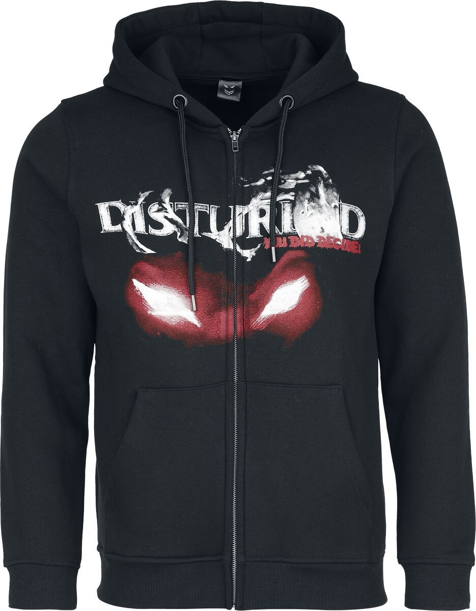 Disturbed Yep Your Sleeve Mikina s kapucí na zip černá - RockTime.cz