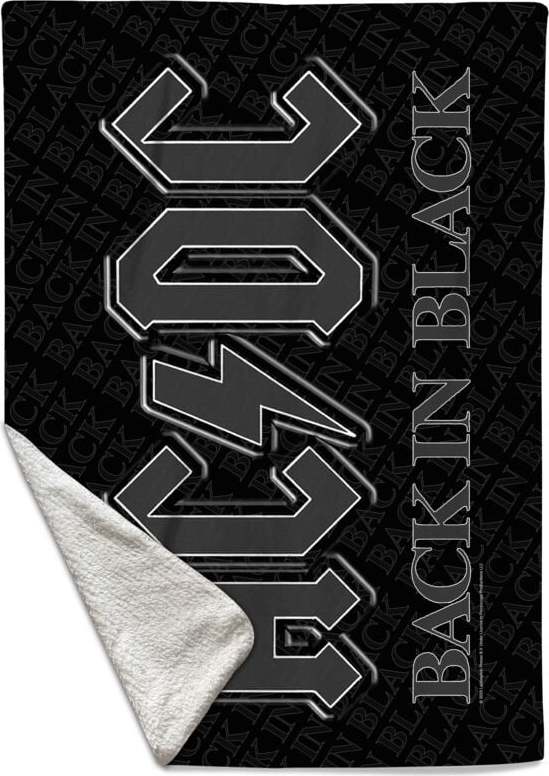 AC/DC Back in Black Flísová deka vícebarevný - RockTime.cz