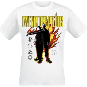 twenty one pilots On Fire Tričko bílá - RockTime.cz