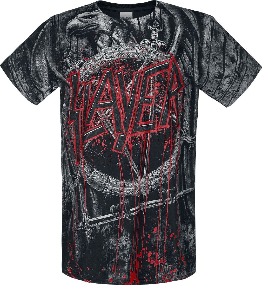Slayer Black Eagle Allover Tričko celoplošný - RockTime.cz