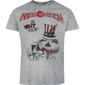 Helloween I Want Out Tričko šedá