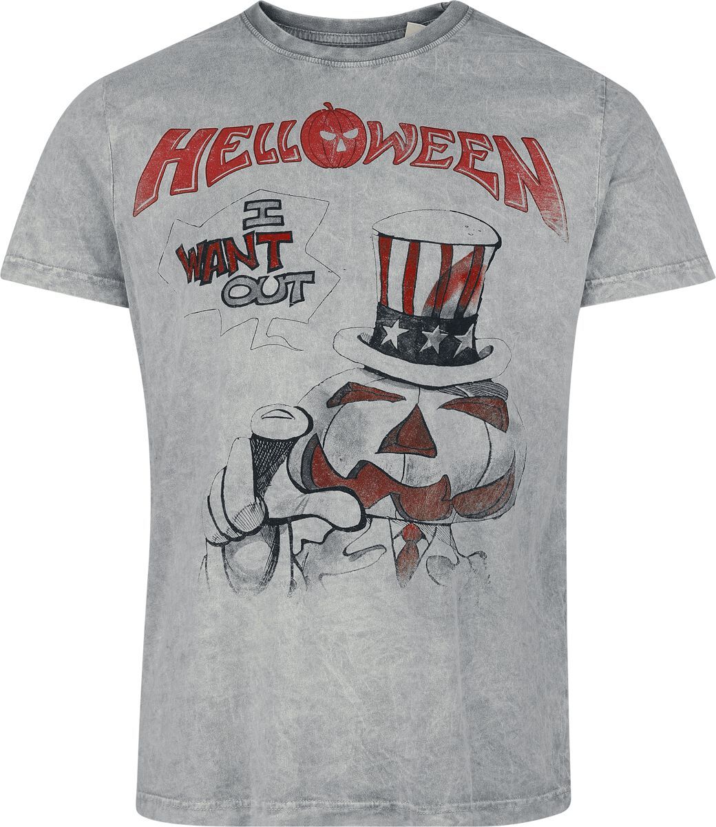 Helloween I Want Out Tričko šedá - RockTime.cz