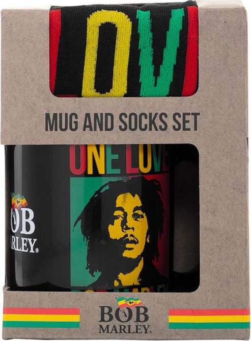 Bob Marley One Love - Tassen-Socken-Set Hrnek standard - RockTime.cz