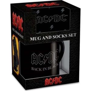 AC/DC Back In Black - Tassen-Socken-Set Hrnek standard - RockTime.cz