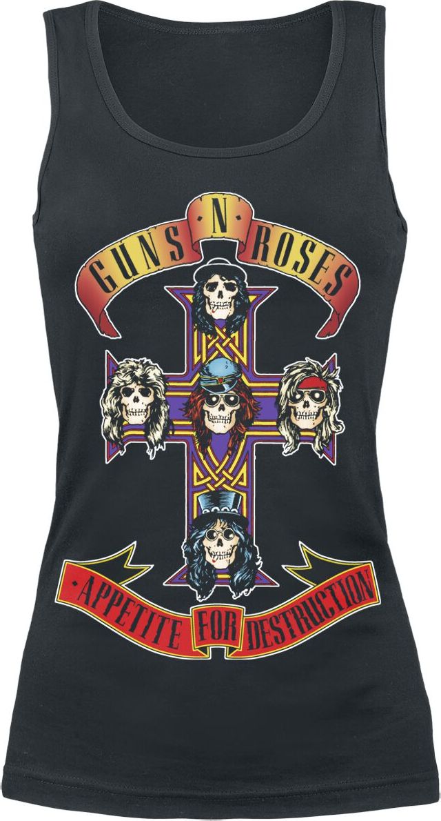 Guns N' Roses Appetite For Destruction Dámský top černá - RockTime.cz