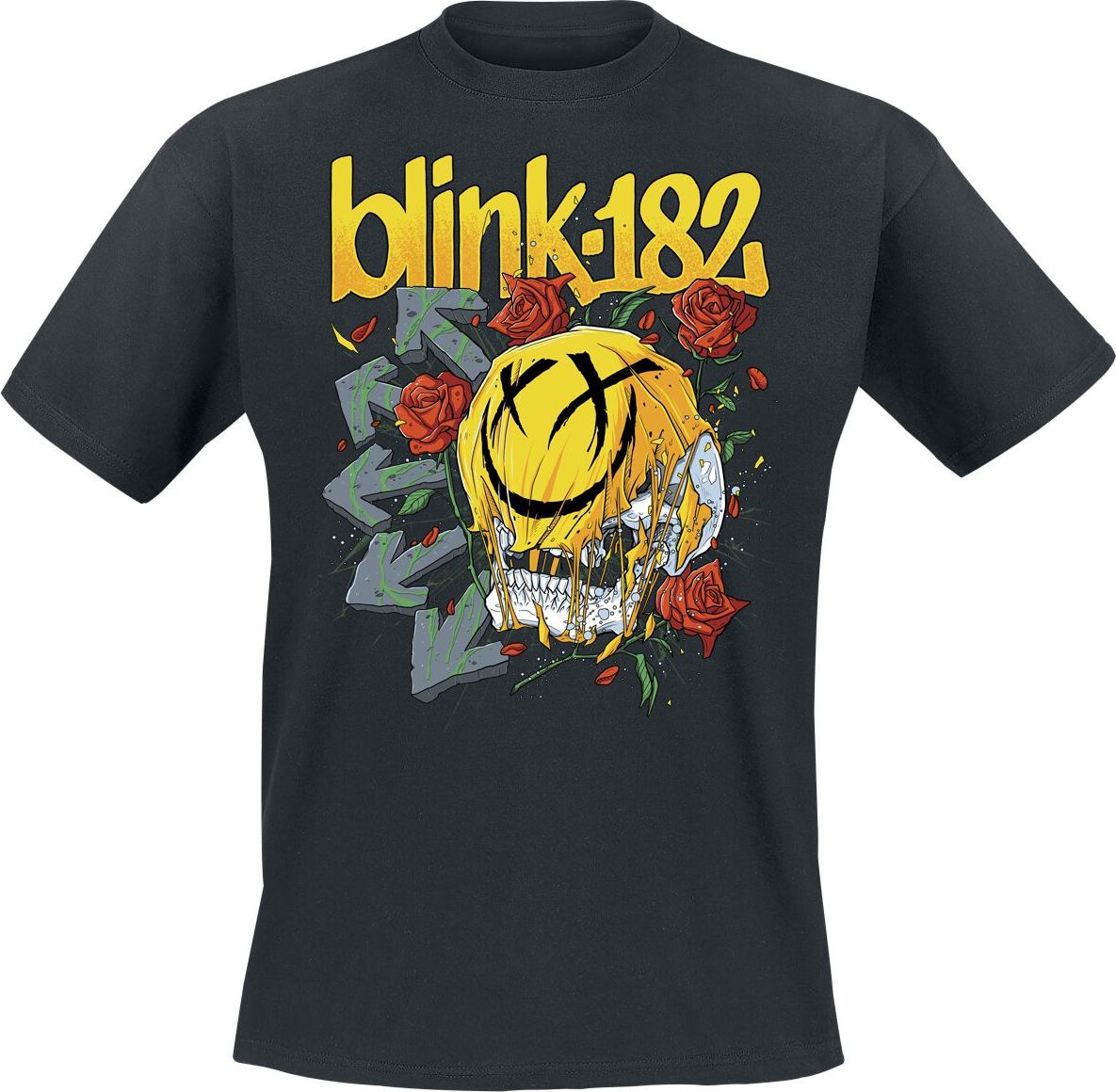 Blink-182 Skull Smile Tričko černá - RockTime.cz
