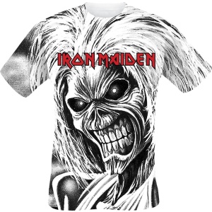 Iron Maiden Killers Allover Tričko bílá