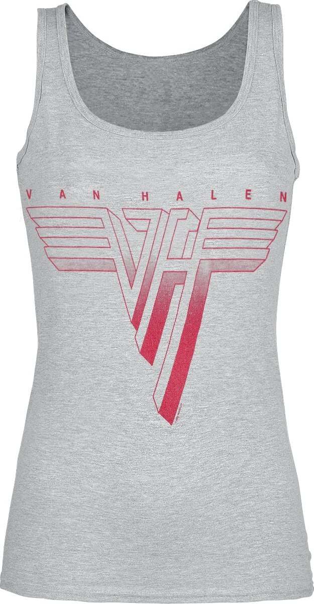 Van Halen Red Logo Dámský top šedý vres - RockTime.cz