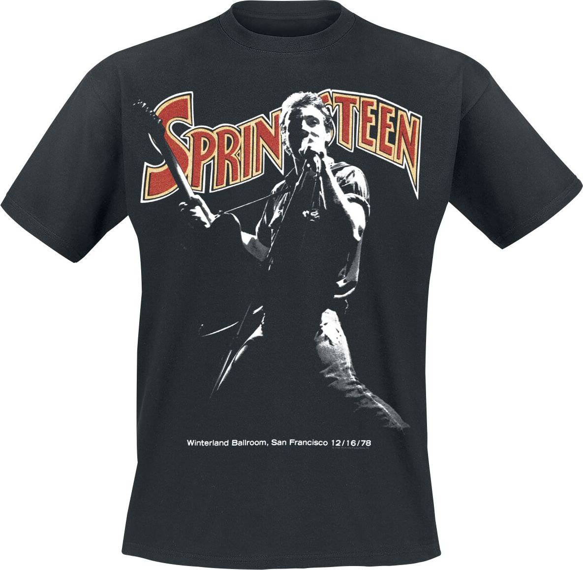 Bruce Springsteen Winterland Ballroom Singing Tričko černá - RockTime.cz