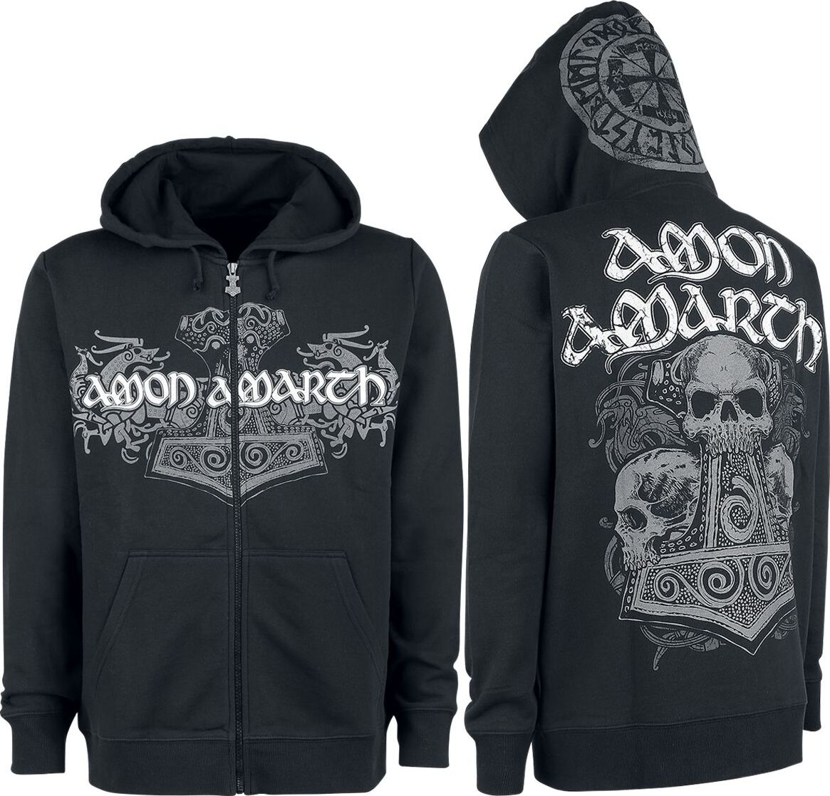 Amon Amarth Thorhammer Mikina s kapucí na zip černá - RockTime.cz Amon Amarth Thorhammer Mikina s kapucí na zip černá - RockTime.cz