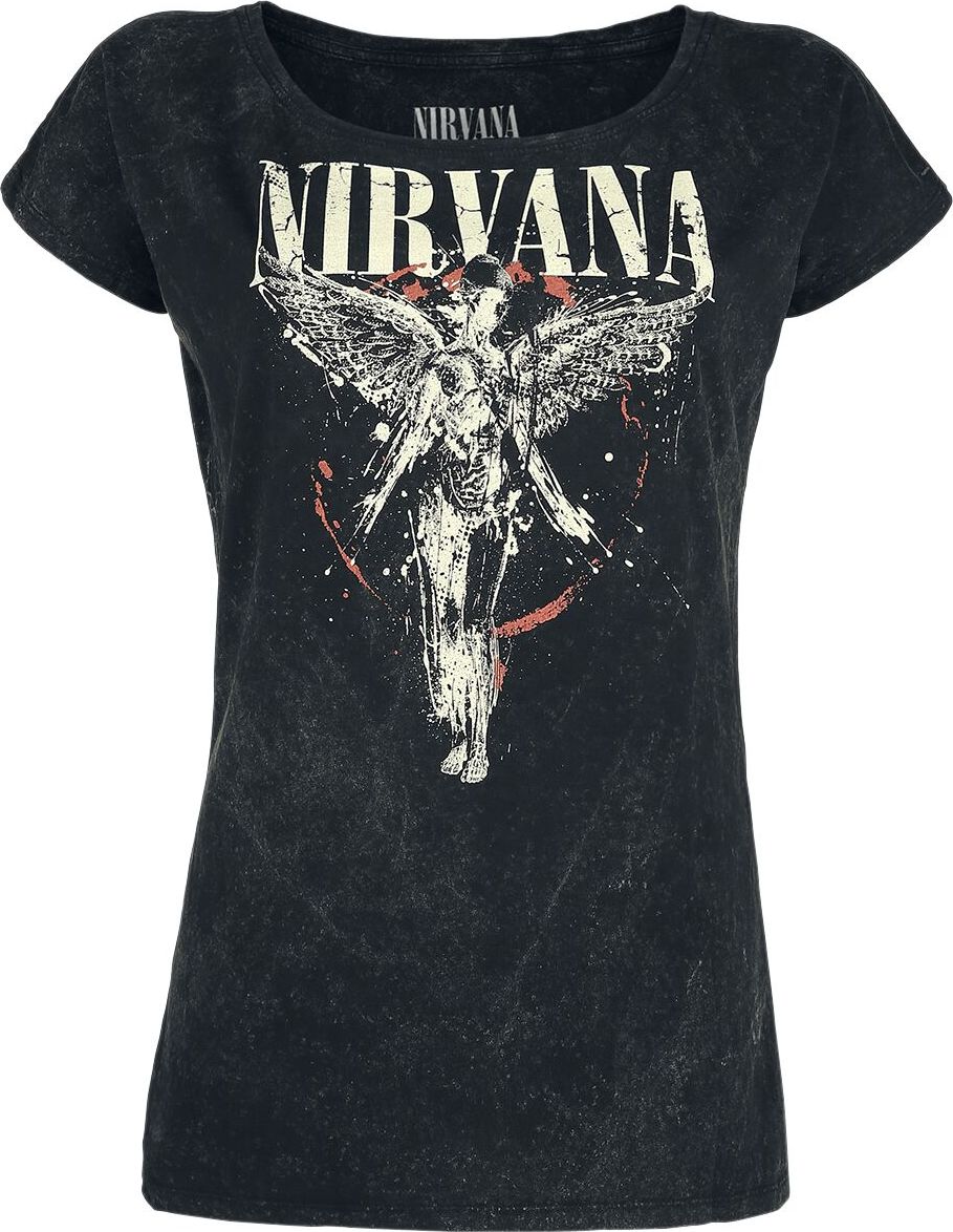 Nirvana Angel Dámské tričko charcoal - RockTime.cz