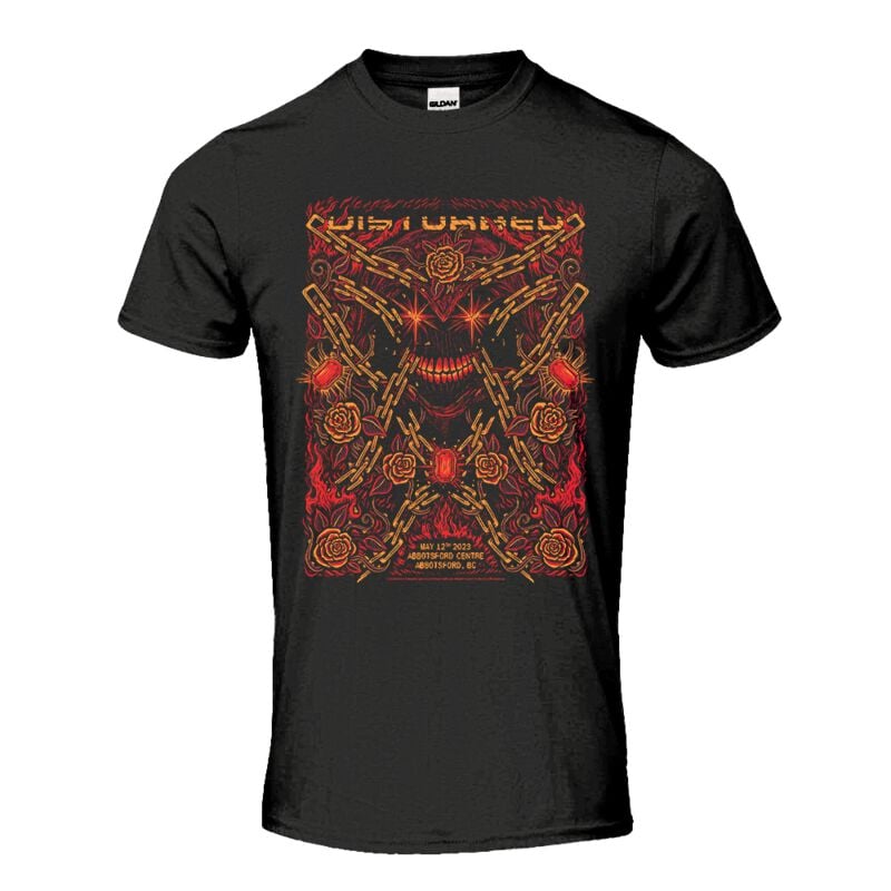 Disturbed Abbotsford Poster Tričko černá - RockTime.cz