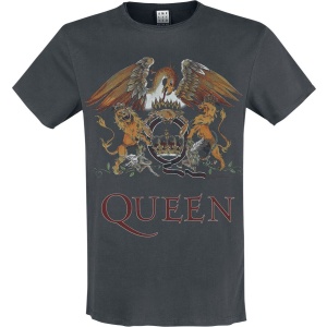 Queen Amplified Collection - Royal Crest Tričko charcoal