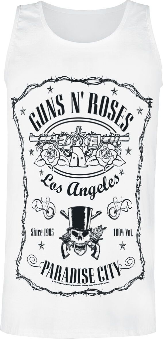 Guns N' Roses Paradise City Label Tank top bílá - RockTime.cz