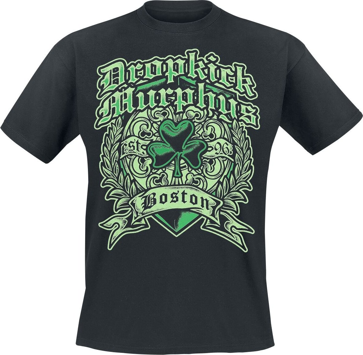 Dropkick Murphys Boston Irish Heart Tričko černá - RockTime.cz Dropkick Murphys Boston Irish Heart Tričko černá - RockTime.cz