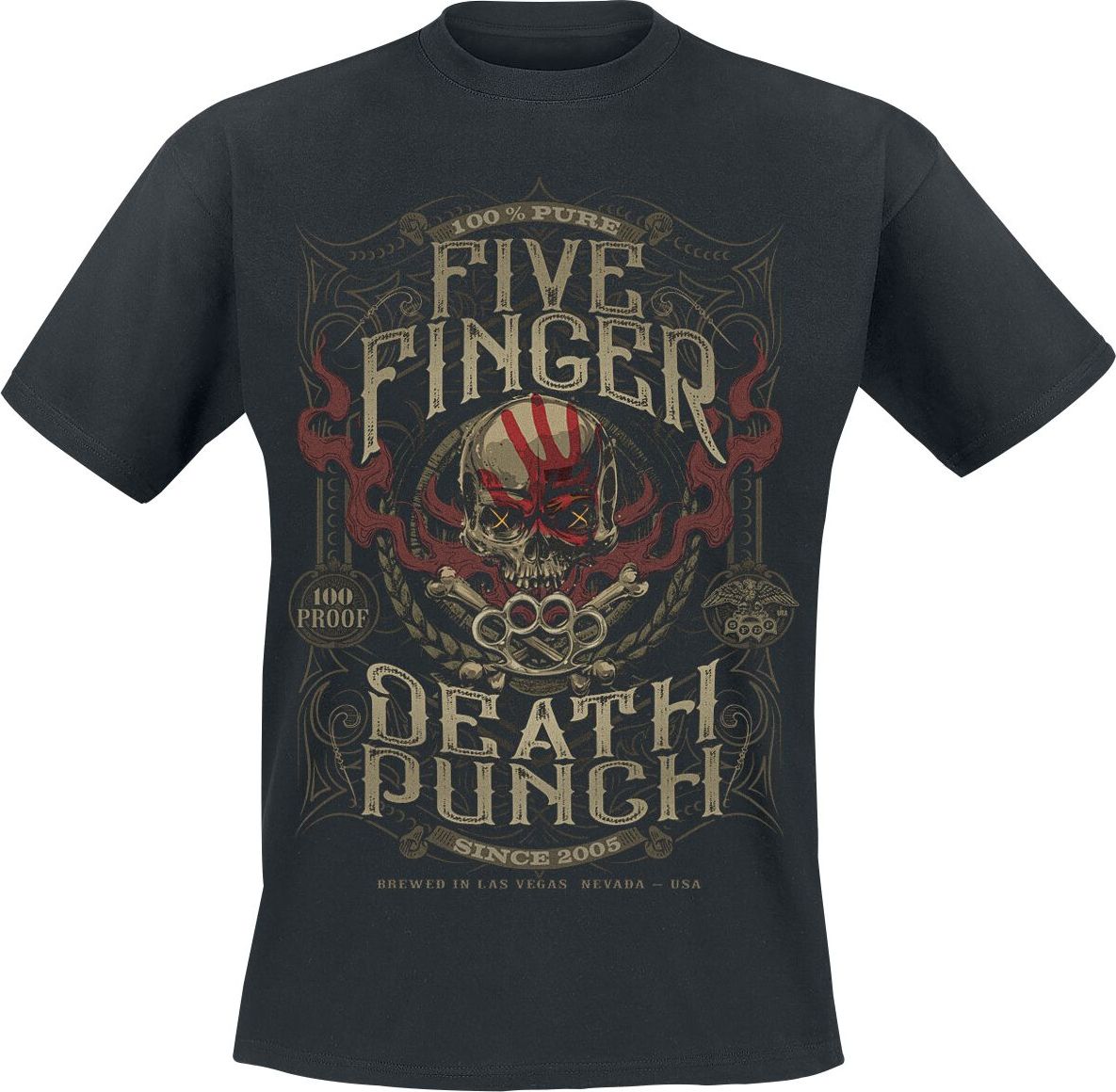 Five Finger Death Punch 100 Proof T-shirt Tričko černá - RockTime.cz
