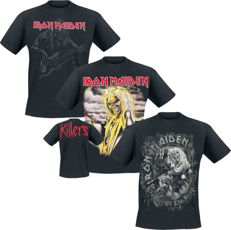 Iron Maiden T-Shirt Bundle Tričko černá - RockTime.cz