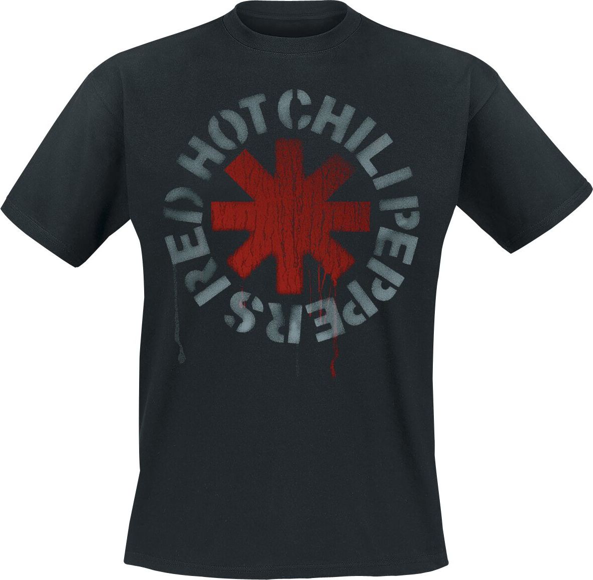 Red Hot Chili Peppers Stencil Black Tričko černá - RockTime.cz