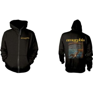 Amorphis Borderland Mikina s kapucí na zip černá