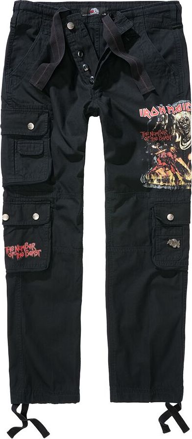 Iron Maiden Pure Slim Trousers Cargo kalhoty černá - RockTime.cz Iron Maiden Pure Slim Trousers Cargo kalhoty černá - RockTime.cz