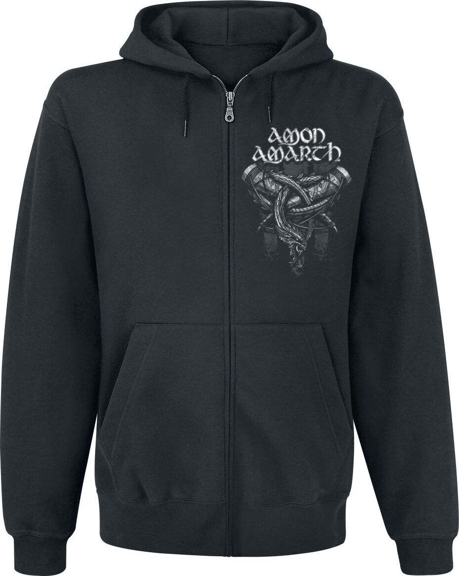 Amon Amarth Carved Skull Mikina s kapucí na zip černá - RockTime.cz Amon Amarth Carved Skull Mikina s kapucí na zip černá - RockTime.cz