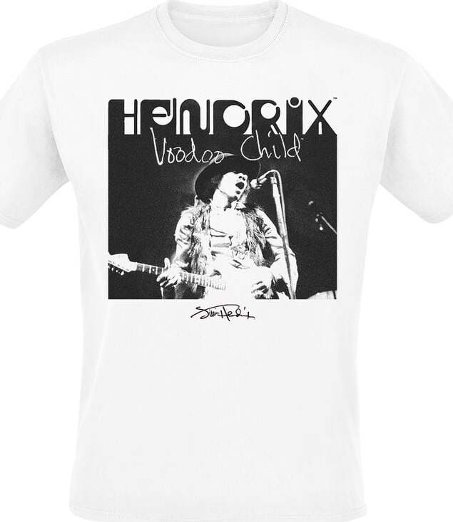 Jimi Hendrix Voodoo Child Tričko bílá - RockTime.cz