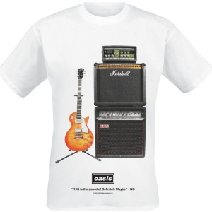 Oasis Guitar Tričko bílá - RockTime.cz