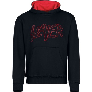 Slayer Logo Mikina s kapucí cerná/cervená - RockTime.cz