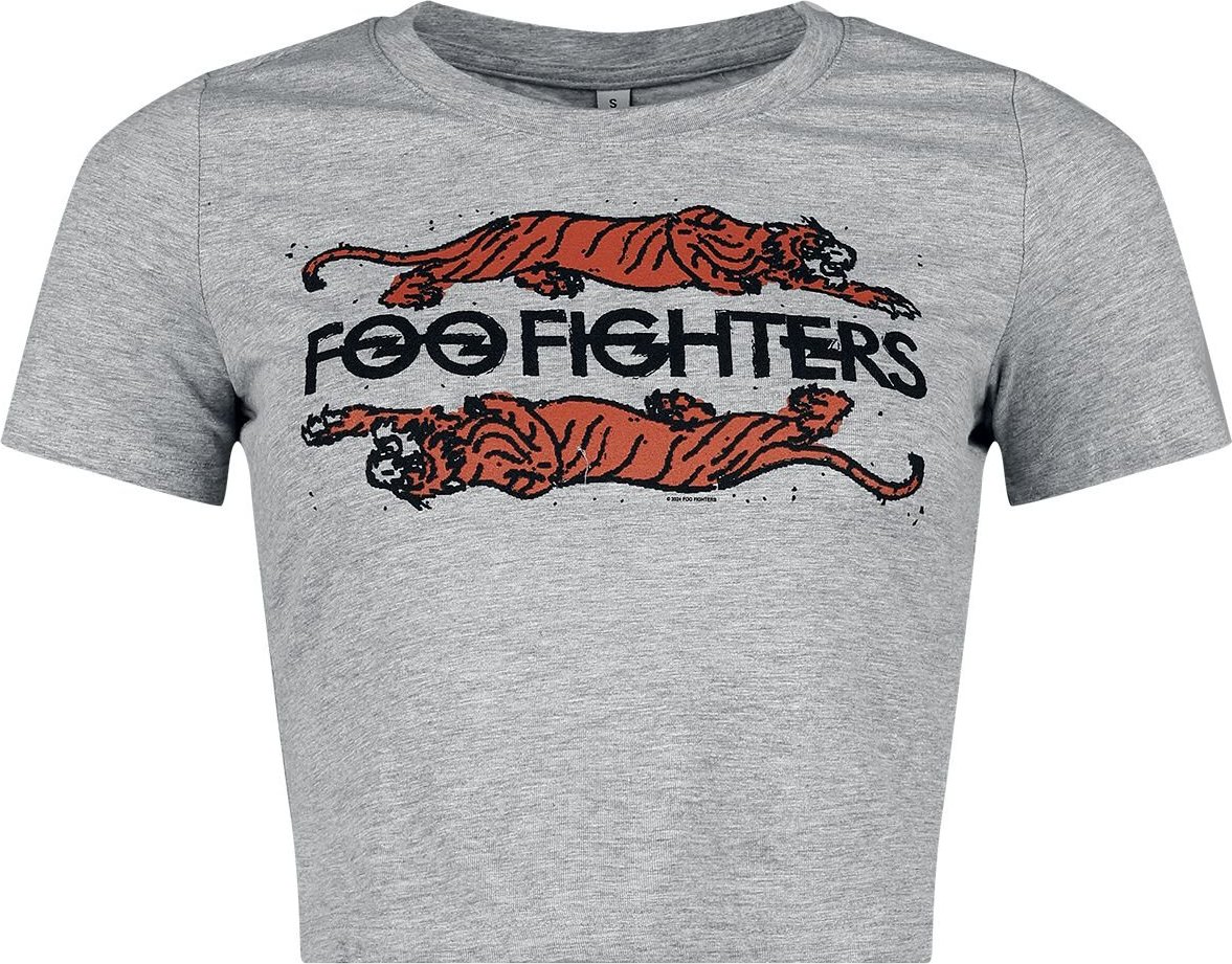 Foo Fighters Crawling Tigers Dámské tričko šedá - RockTime.cz Foo Fighters Crawling Tigers Dámské tričko šedá - RockTime.cz