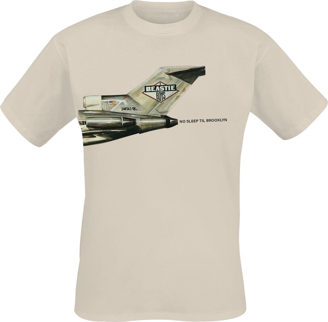 Beastie Boys No Sleep Til Brooklyn Plane Tričko písková - RockTime.cz