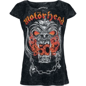 Motörhead Flames Bull Dámské tričko černá - RockTime.cz