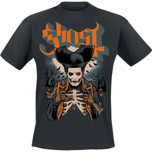 Ghost Ribs & Bats Tričko černá