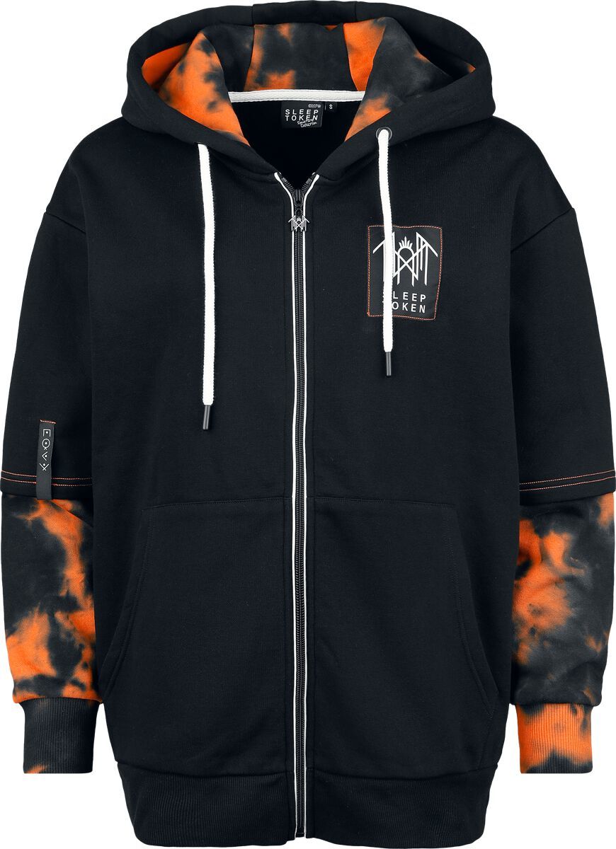 Sleep Token EMP Signature Collection Dámská mikina s kapucí na zip cerná/oranžová - RockTime.cz Sleep Token EMP Signature Collection Dámská mikina s kapucí na zip cerná/oranžová - RockTime.cz